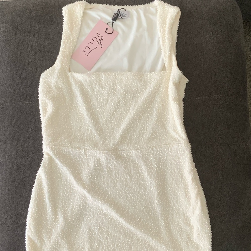 Oh Polly Cream Mini Dress